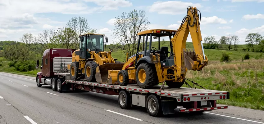 Loader and Backhoe Tractors Transport Massachusetts